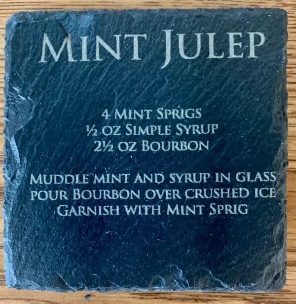 Mint Julep Slate Coaster