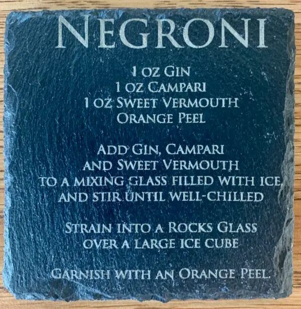 Negroni Slate Coaster