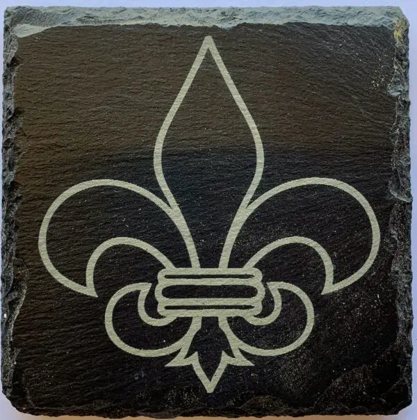 Fleur de Lis Slate Coaster