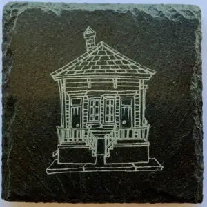 Milan Street House Slate Coaster