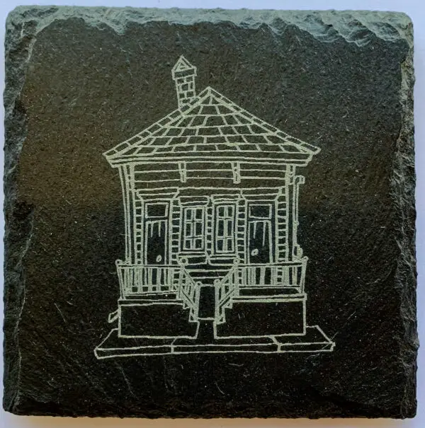 Milan Street House Slate Coaster